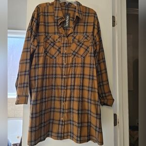 Plaid/flannel shirt dress